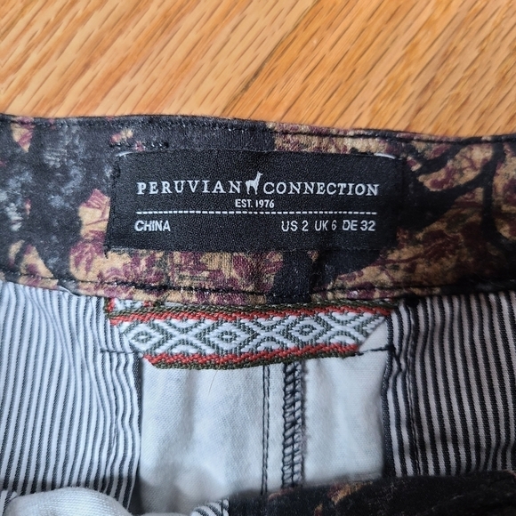 Peruvian Connection Size 2 Shadow Vine Trousers Burnt Sienna - Picture 6 of 9